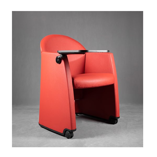 صندلی آموزشی پایه چرخ دار با کیفیت و جنس بدنه چرم بسیار شیک و راحت