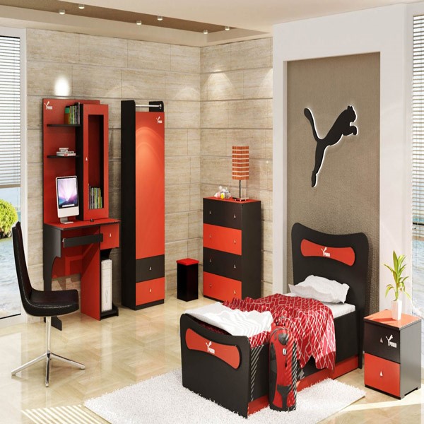 تخت خواب مدل پوما مناسب اتاق خواب نوجوان شما به همراه ست کامل