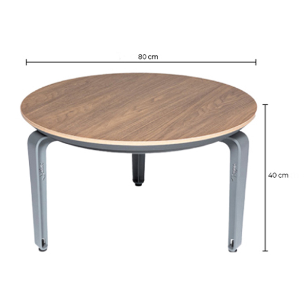 ابعاد میز جلومبلی دایره جلیس 80×80 مدل کاپری
