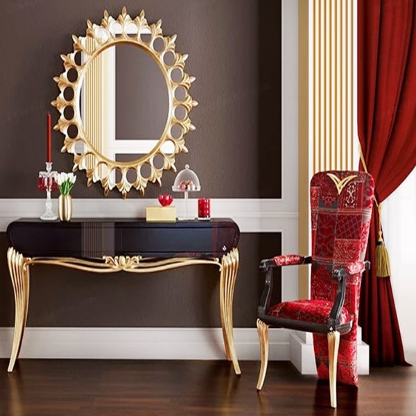 آیینه و کنسول با نمایی سنتی