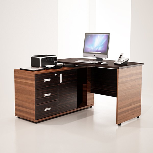 میز قهوه ای-لپتاپ