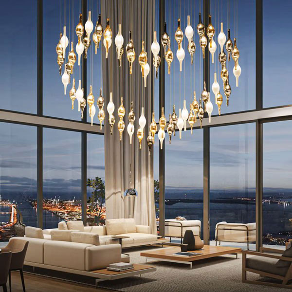 فضای نشیمن- لوستر بزرگ