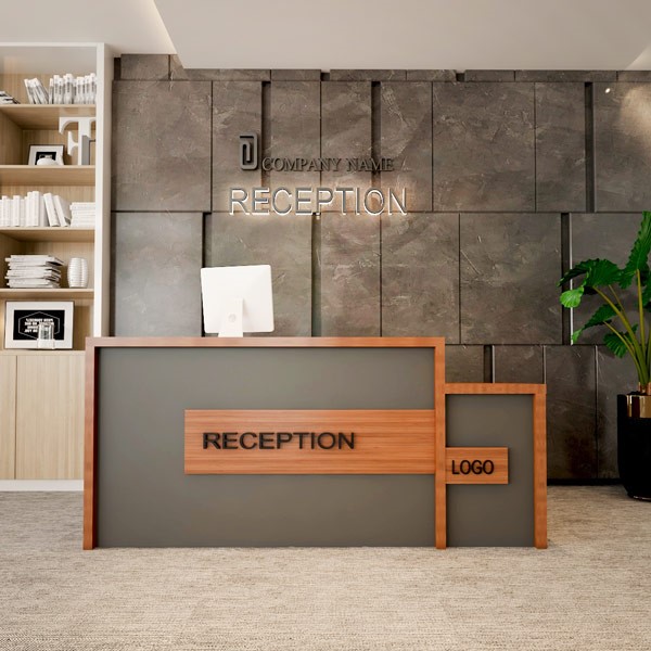 میز کانتر قهوه ای و خاکستری