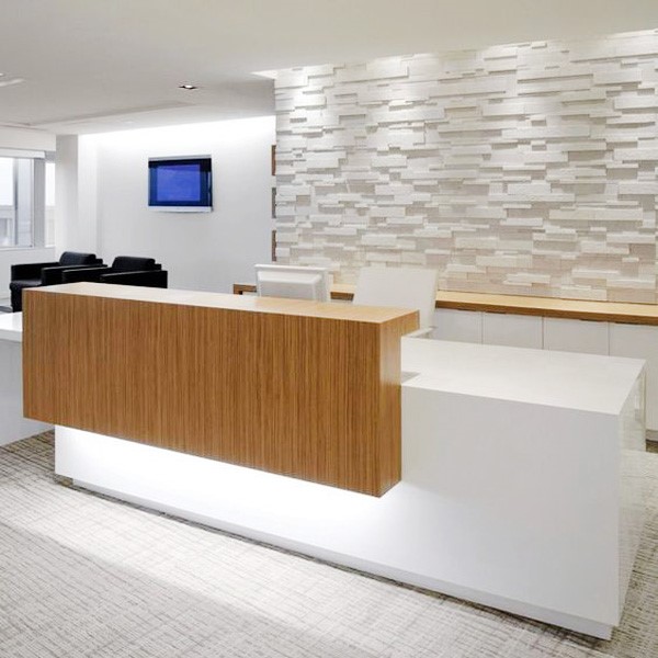 میز کانتر قهوه ای و سفید