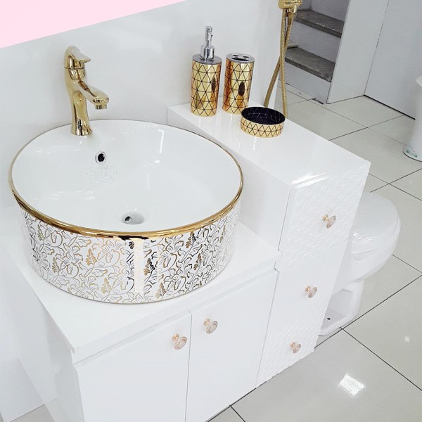 کابینت روشویی سفید- شیر آلات سفید