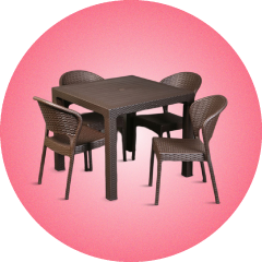 آیکون-دسته-بندی-مبلمان-حصیربافت ست میز و صندلی پلاستیکی حصیری