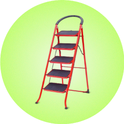 آیکون-دسته-بندی-نردبان-خانگی پنج پله قرمز