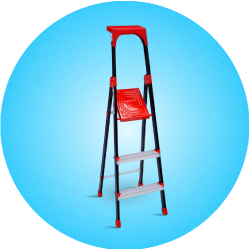 آیکون دسته بندی نردبان دوپله خانگی قرمز