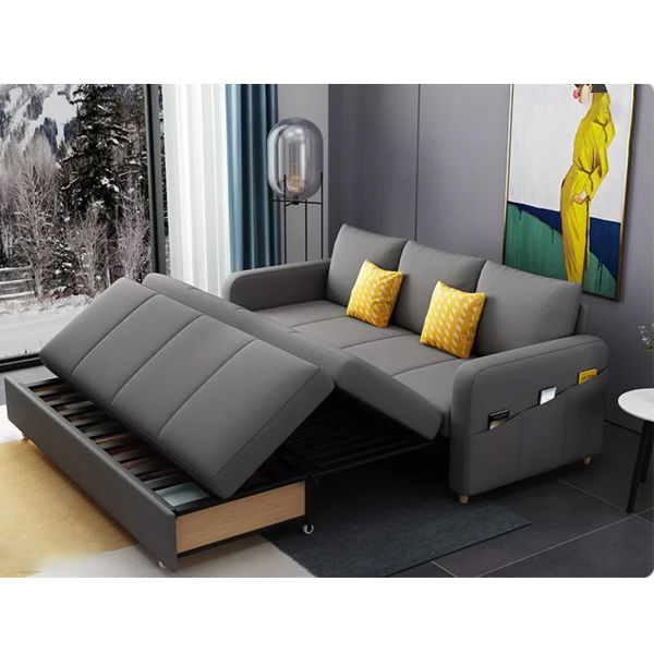 مبل تختخواب شو دارای باکس طوسی