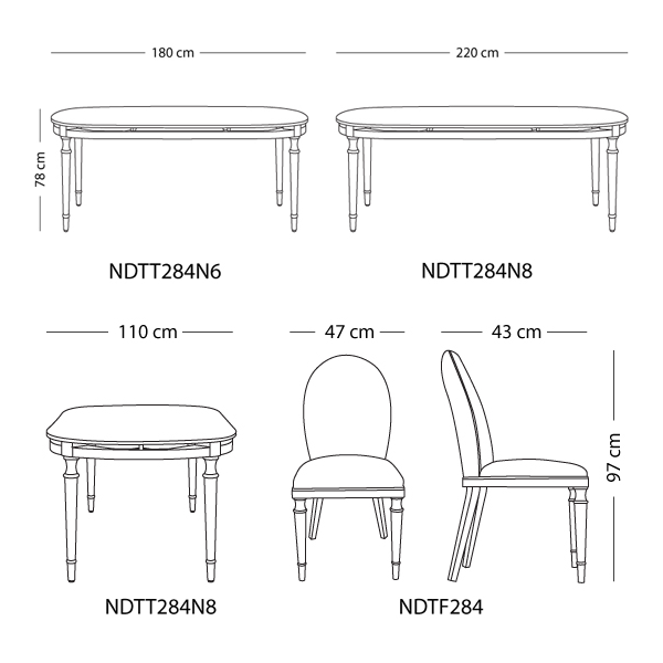 ست ناهارخوری نیلپر مدل ژوان