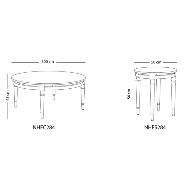 میز جلو مبلی و عسلی نیلپر مدل ژوان