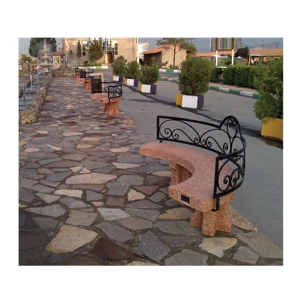 نیمکت قوسی کلاسیک دورا با پشتی فرفورژه مدل BF101