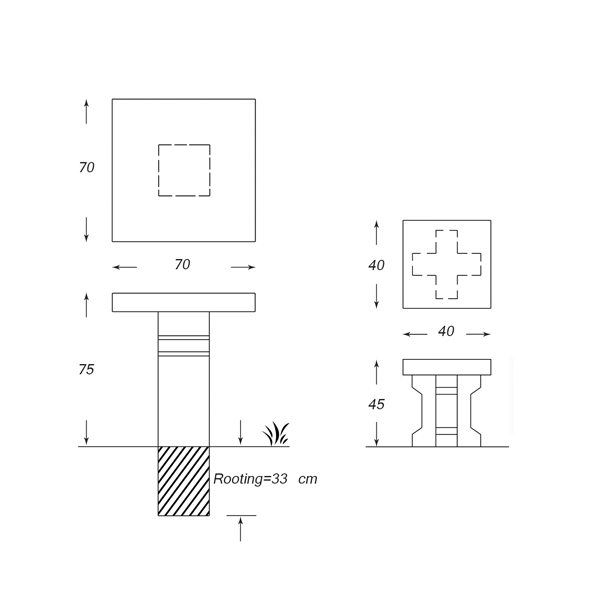 میز شطرنج مربع دورا با نشیمن و حاشیه چوب مدل TB.CH202