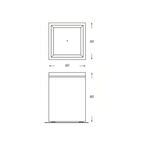 فلاورباکس مکعب دورا با پایه رگلاژ شونده مدل FR304