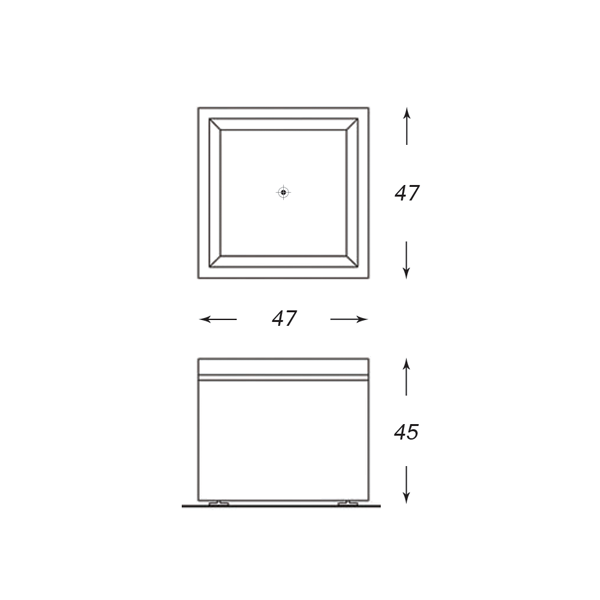 فلاورباکس مکعب دورا با پایه رگلاژ شونده مدل FR305