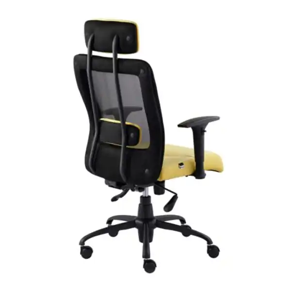 صندلی مدیریتی با تکیه گاه توری از نما پشت