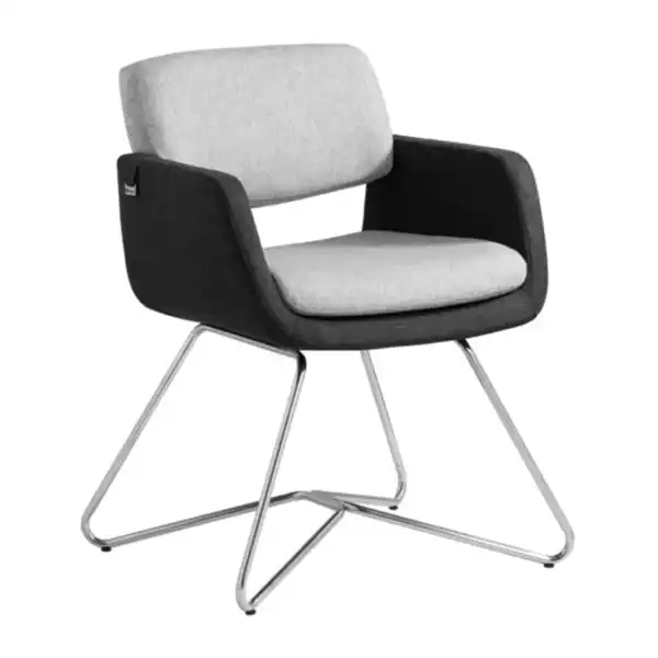 صندلی انتظار تک نفره با پایه فلزی و ثابت