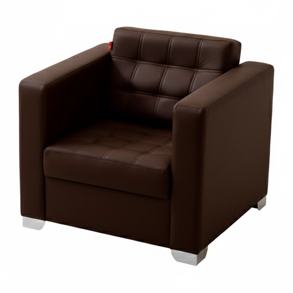 مبل اداری یک نفره با روکش چرم