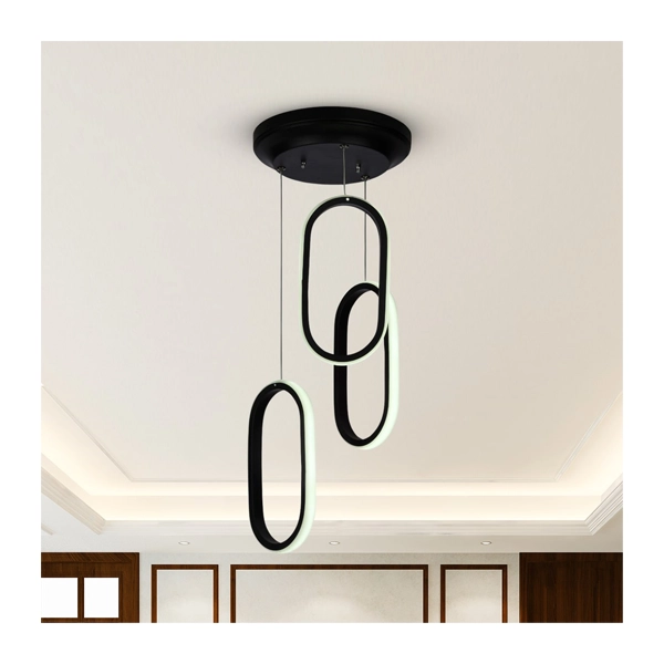 لوستر مدرن چشمه نور کد L6407/3BK