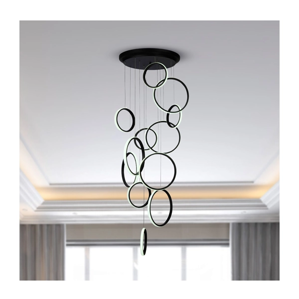 لوستر مدرن چشمه نور کد L6409/12BK