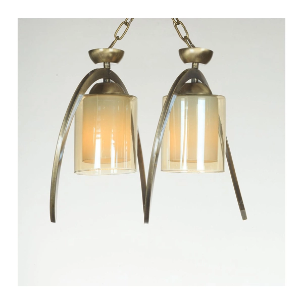 لوستر آویز دو شعله چشمه نور کد H2652/2-A