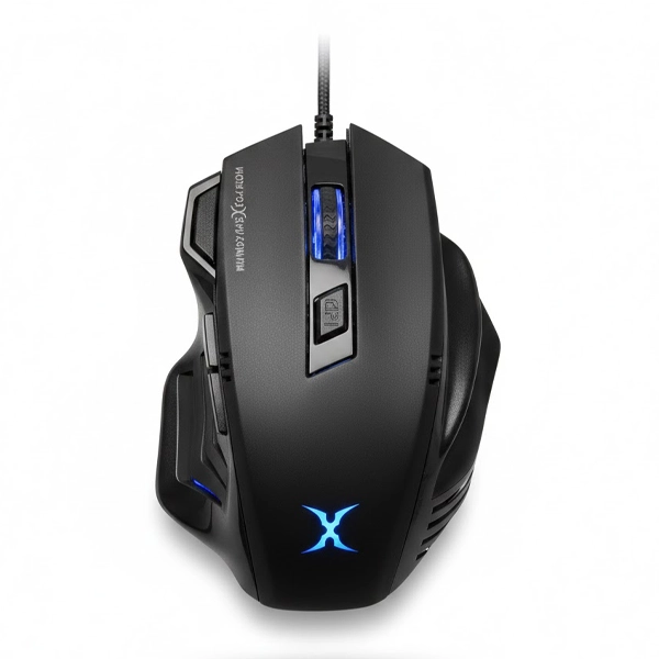 ماوس گیمینگ حرفه‌ای فاکس ایکس ری رنگ مشکی با دکمه شلیک