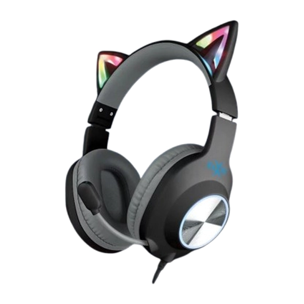 کیبورد گیمینگ فاکس ایکس ری رنگ مشکی گوش گربهای با سیم