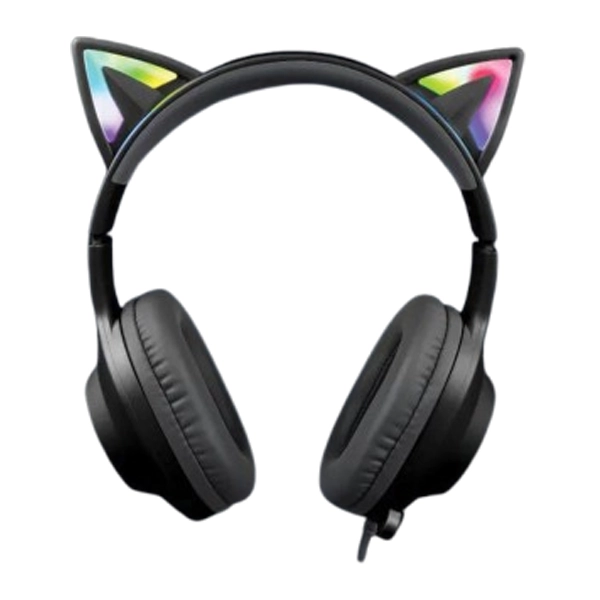 هدست گیمینگ فاکس ایکس ری رنگ مشکی طرح گوش گربهای با وضوح صدا