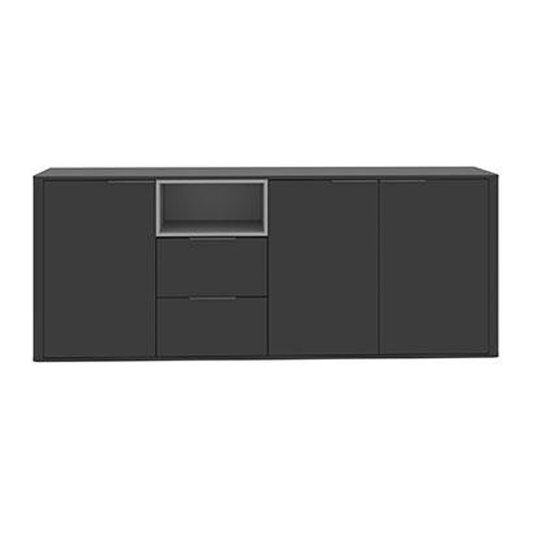 کردنزا مدیریتی با سه درب و دو کشو و رنگ خاکستری و طوسی