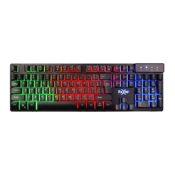 کیبورد گیمینگ فاکس ایکس ری با نورپردازی رنگین کمانی